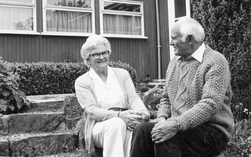 Co-founders of the Findhorn Foundation, Eileen and Peter Caddy.